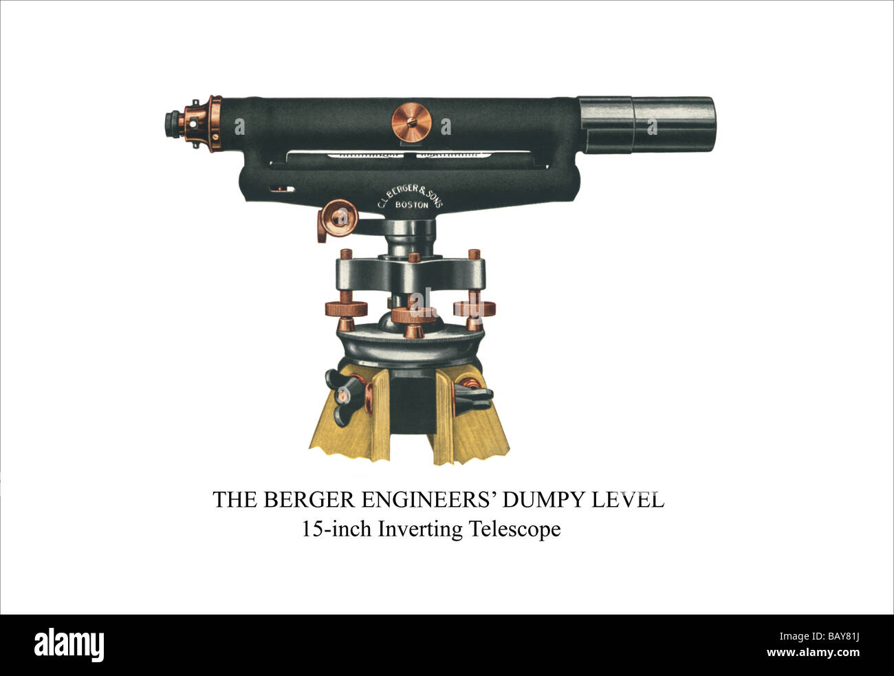 The Berger Engineers' Dumpy Level Stock Photo