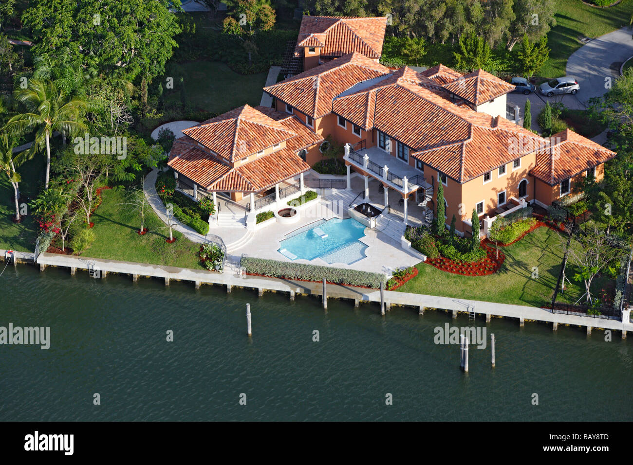 Luxurious homes in Coral Gables, Miami, Florida, United States of America, USA Stock Photo