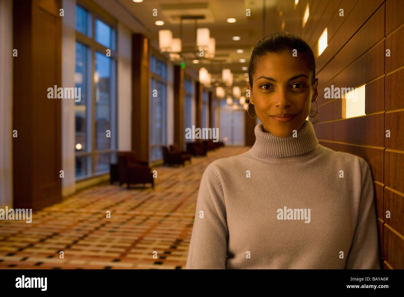 African businesswoman smiling Stock Photo - Alamy