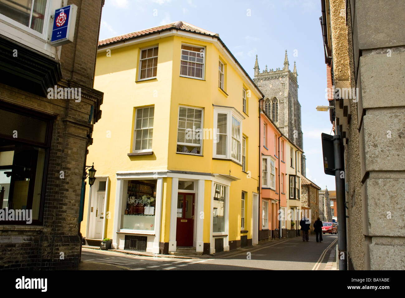 coloured houses in Cromer, Norfolk Stock Photo Alamy