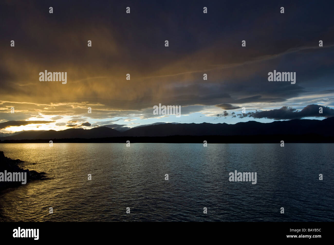 Lake Pukaki At Sunset High Resolution Stock Photography And Images Alamy