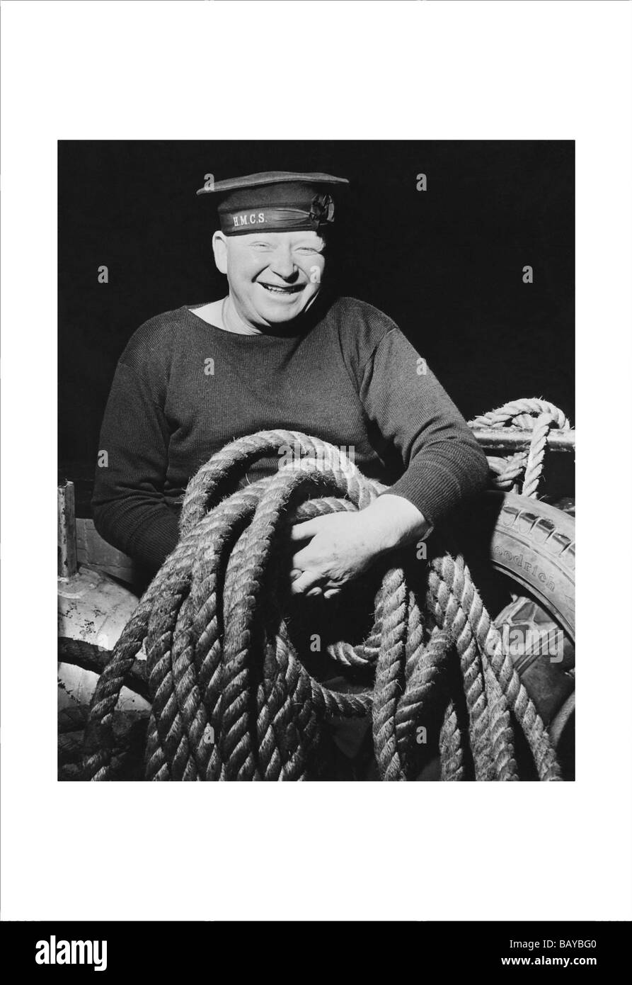 Canadian Sailor with a Line Stock Photo