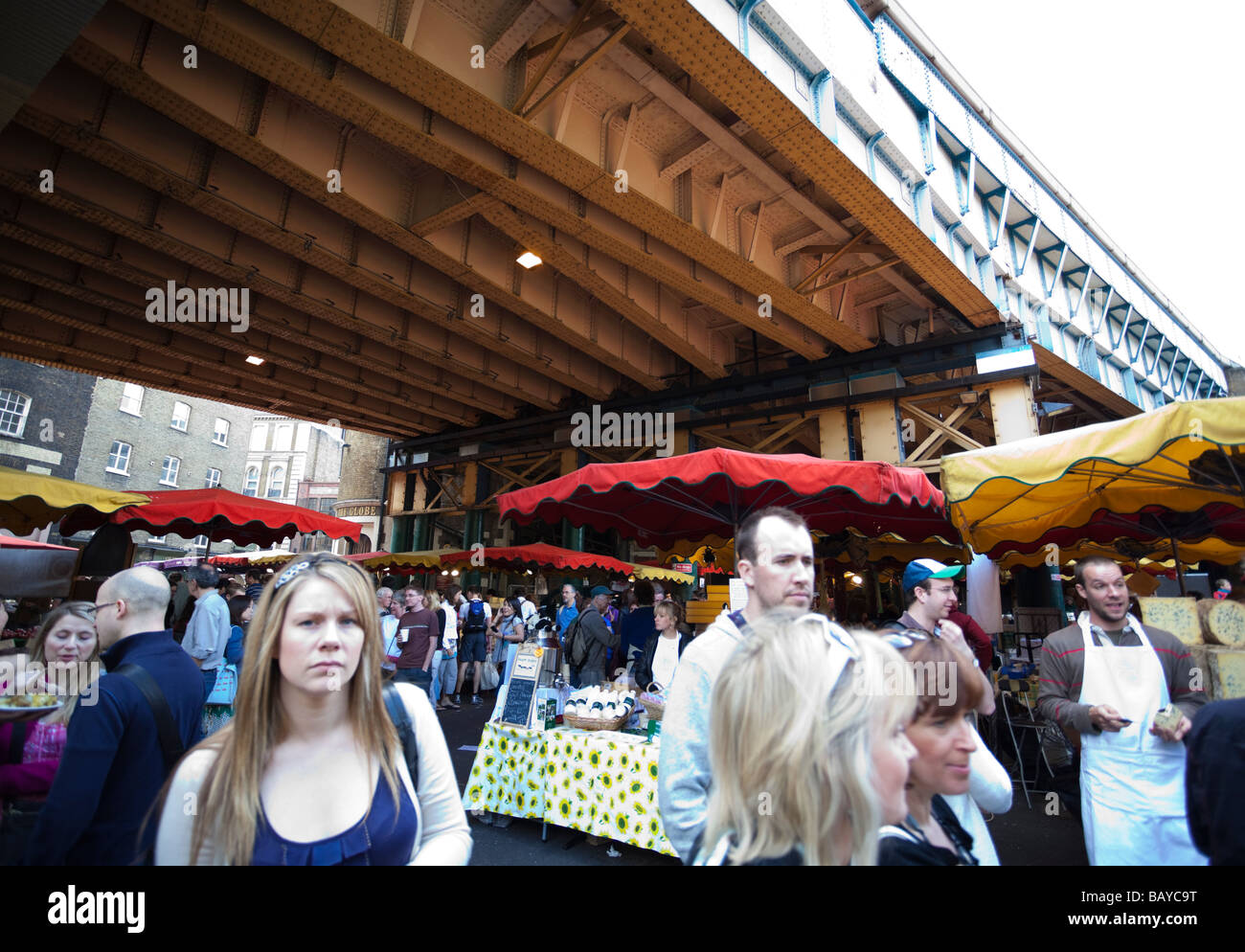An afternoon at the Borough Market, London, Stock Photo