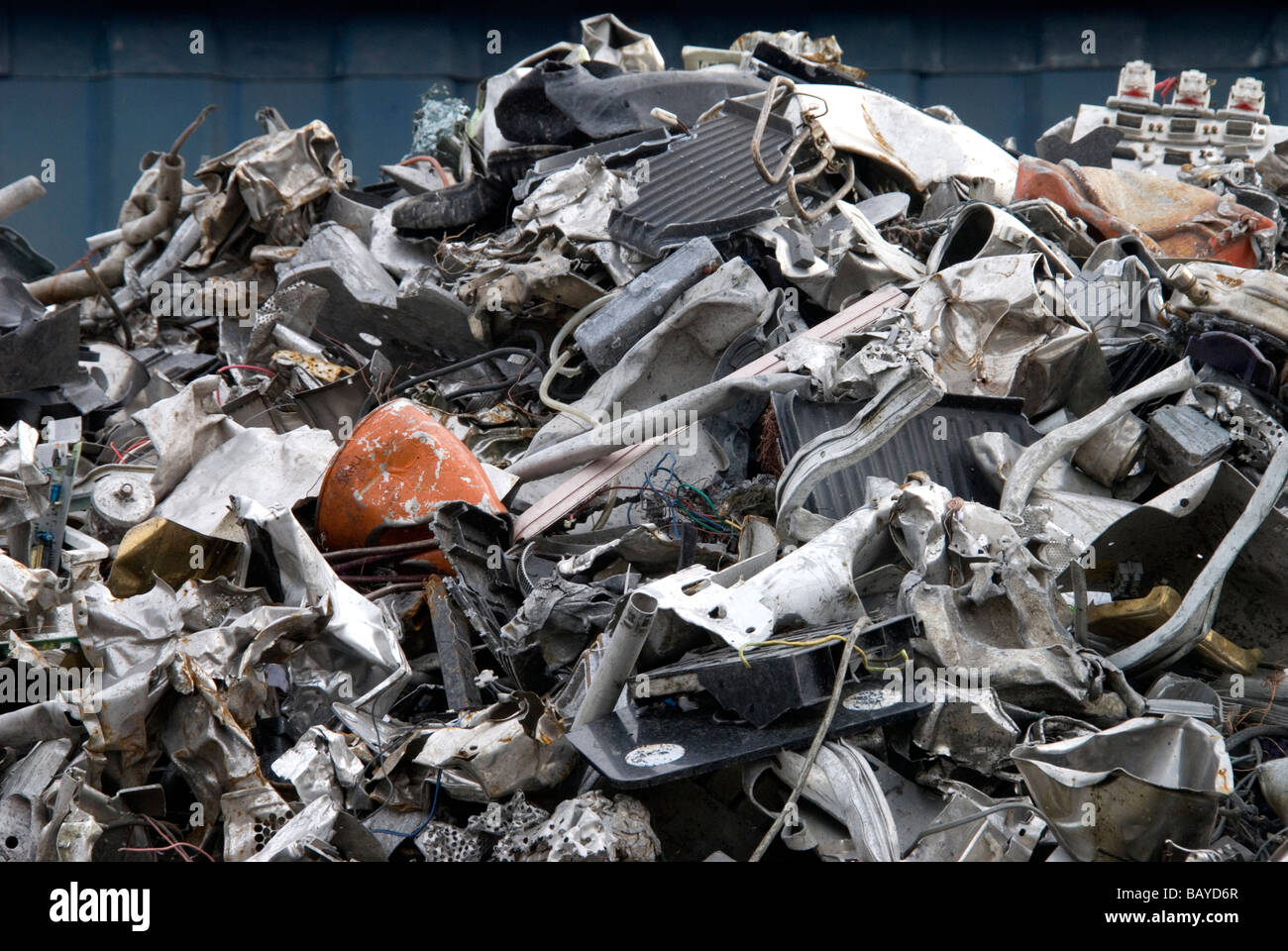scrap metal collected for recycling Stock Photo