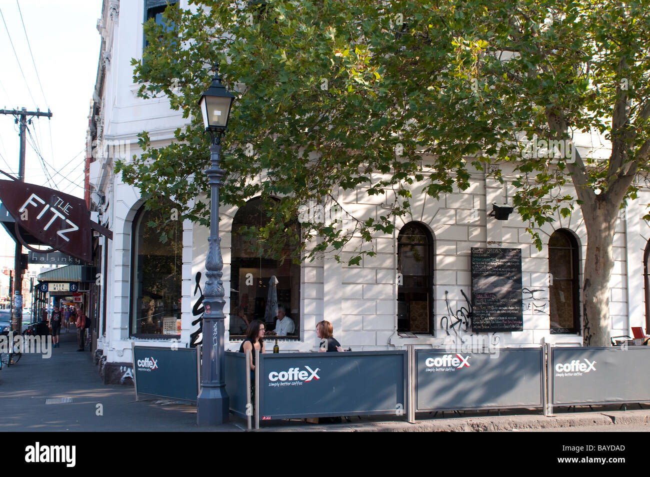 Cafe on Brunswick Street Fitzroy Melbourne Victoria Australia Stock Photo Alamy