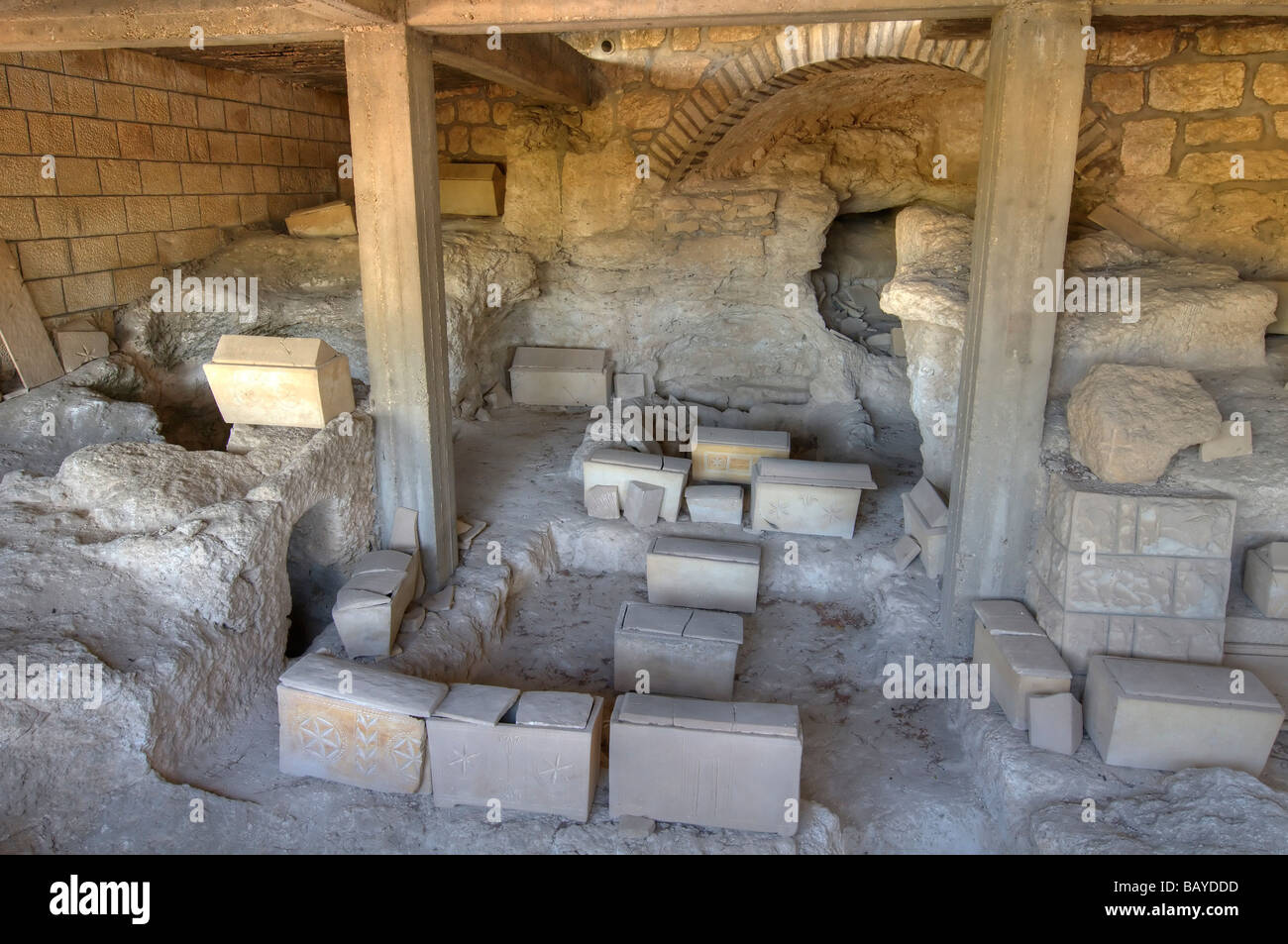 Bone boxes in Dominus Flevit Israel; Jerusalem, Israel Stock Photo - Alamy