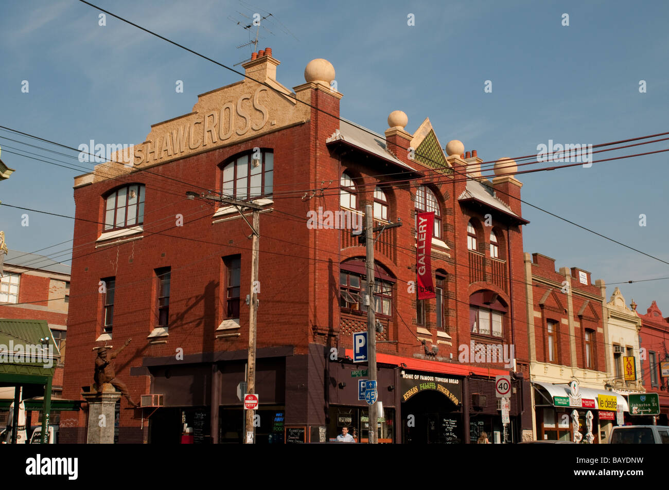 Corner brick house on Brunswick Street Fitzroy Melbourne Victoria