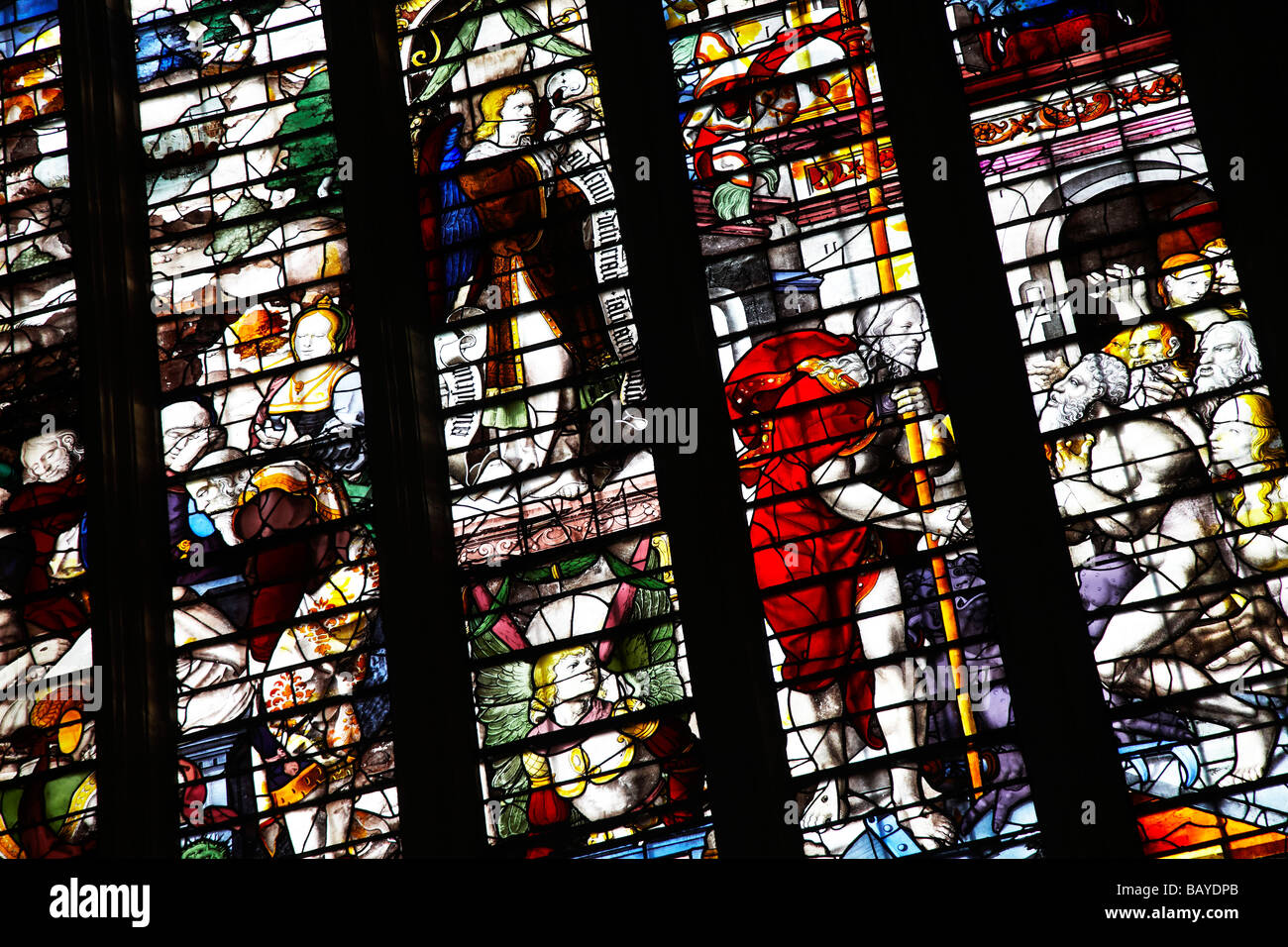 stained glass windows, Cambridge Cathedral Stock Photo Alamy
