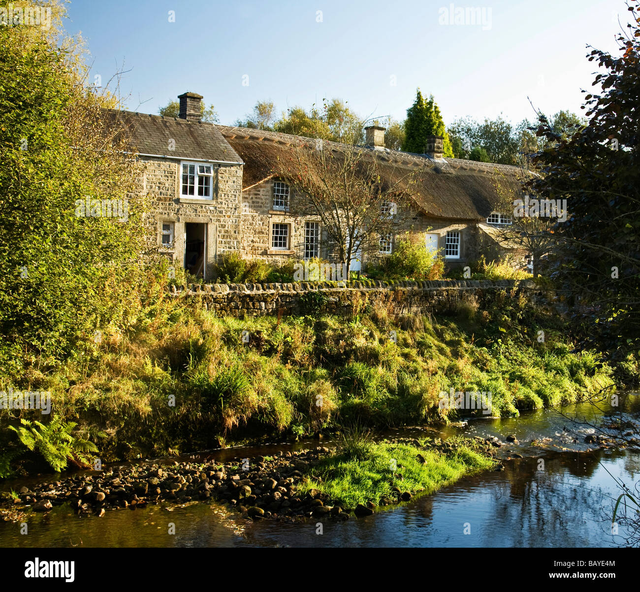 Cottages Baslow Derbyshire Peak District National Park England