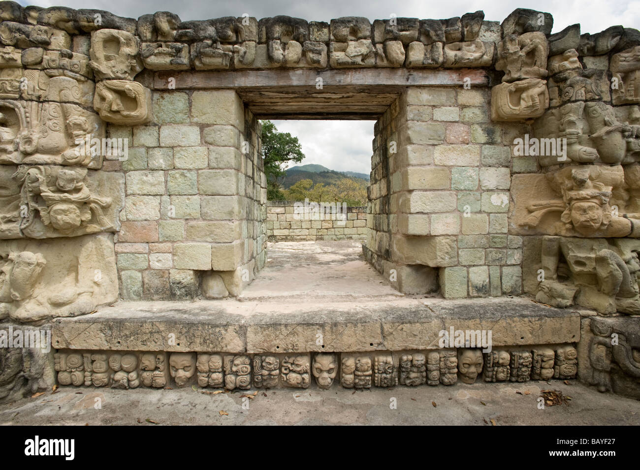 Copan Ruinas Mayan archaeological park, Honduras. Stock Photo