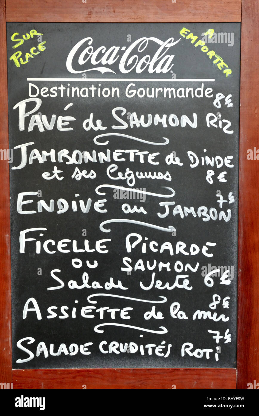 French Cafe Chalkboard Menu