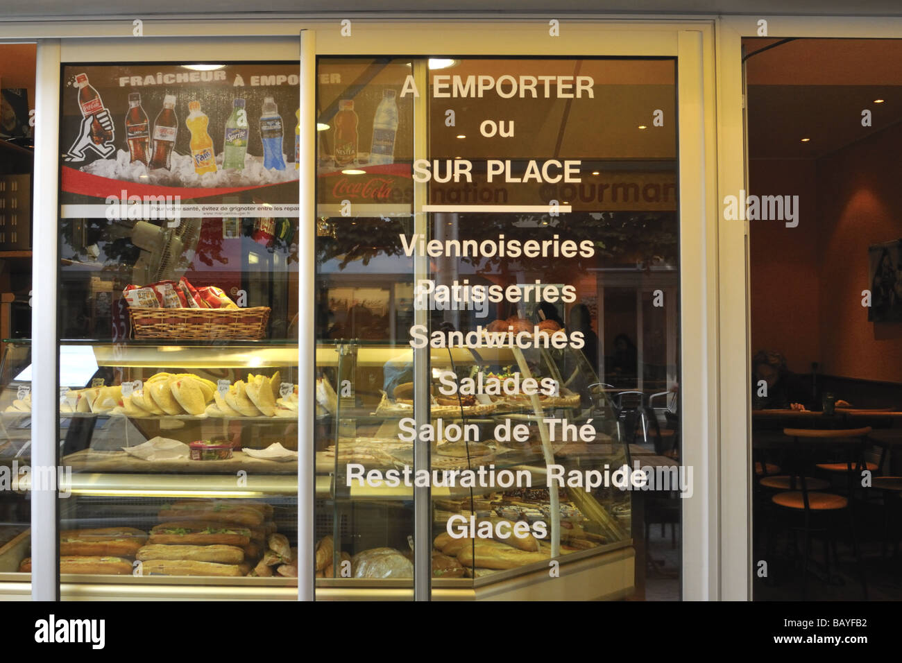 French patisserie and creperie Stock Photo