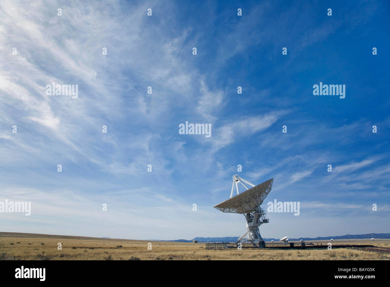 Dish antenna at the Very Large Array near Magdalena New Mexico Stock Photo