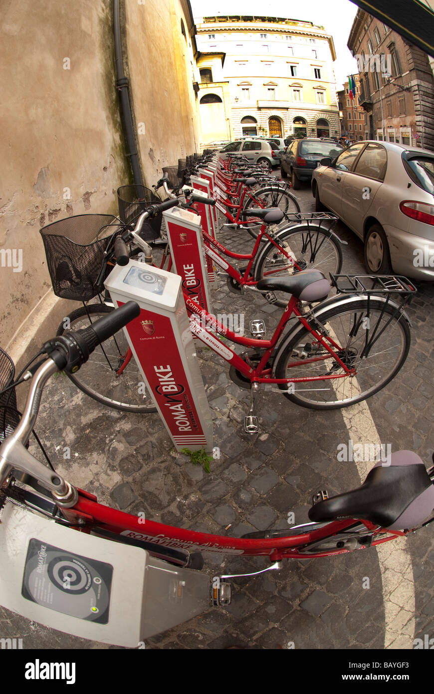 bike hire in Rome Stock Photo Alamy