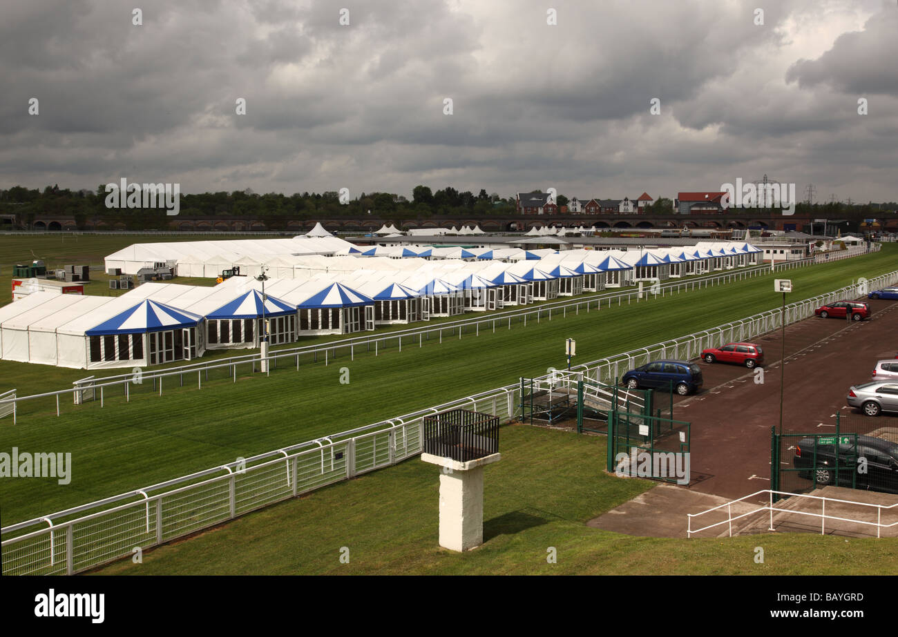 Chester racecourse known as The Roodee, Chester, England, UK Stock Photo