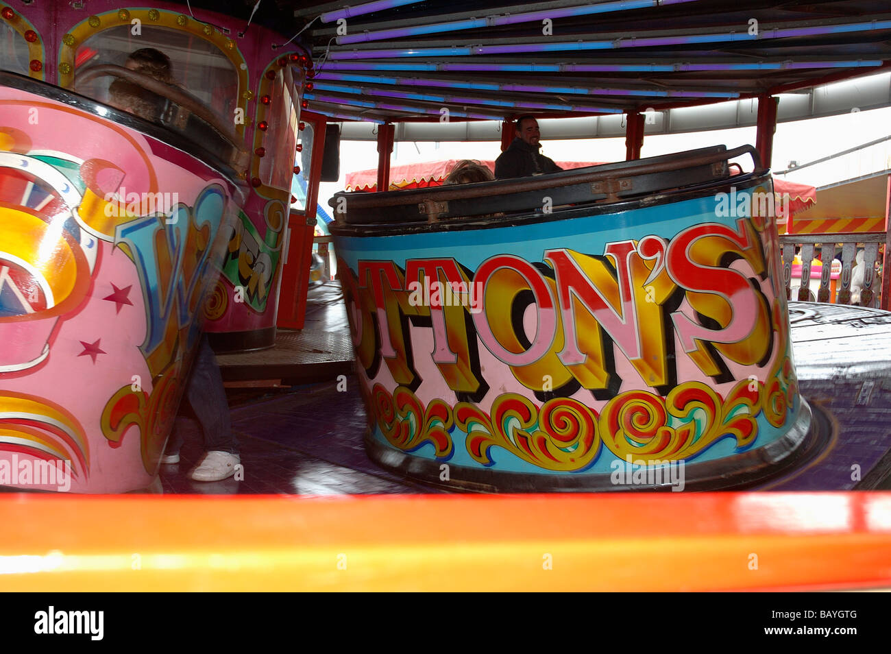 The waltzers fairground ride at Skegness Stock Photo