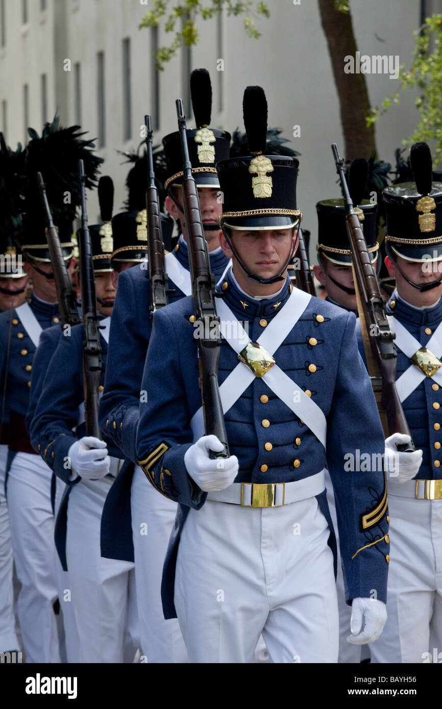Senior cadets in formal dress uniform during the Long Grey Line