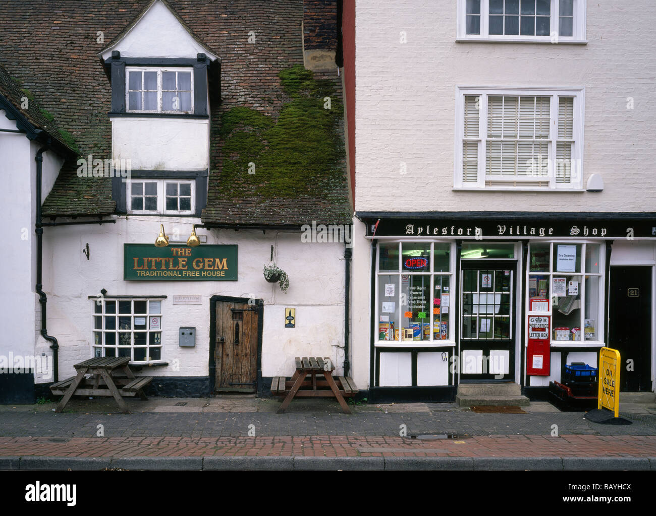 The Little Gem Public House and Village shop Aylesford Kent England UK Stock Photo