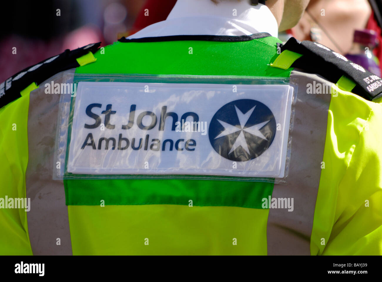 St John Ambulance crew Stock Photo