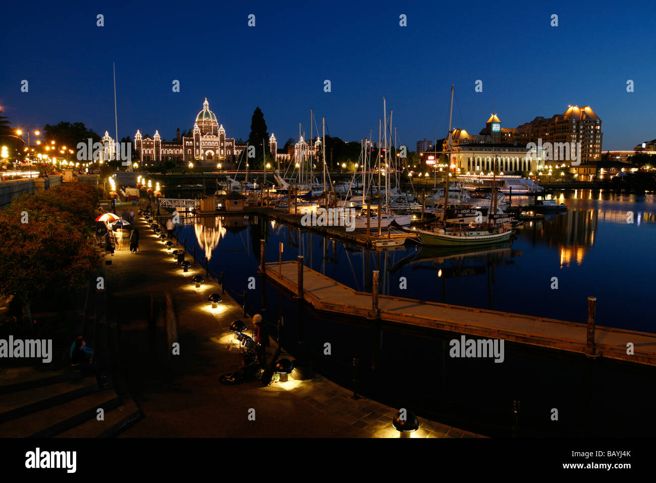 The Parliament of the Legislative Assemby of British Columbia buildings in Victoria, BC, Canada. BC Legislature in Victoria, British Columbia, Canada. Stock Photo