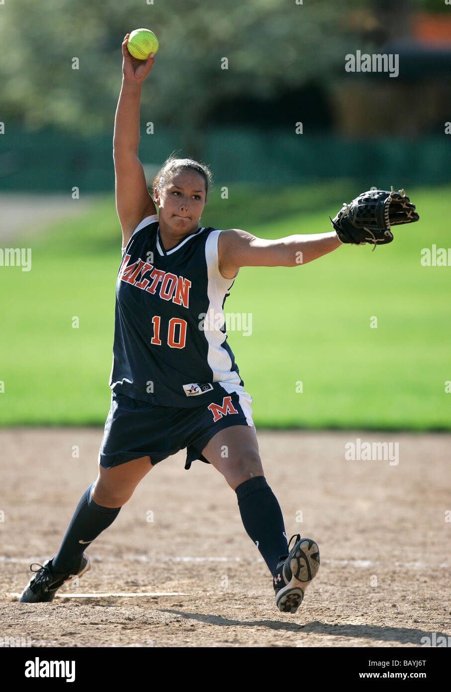 Softball high school sports Stock Photo Alamy