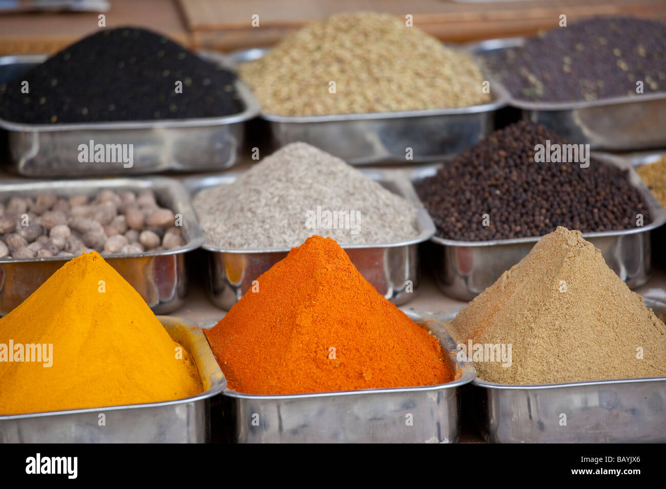 Spices in the Spice Market in Old Delhi India Stock Photo Alamy
