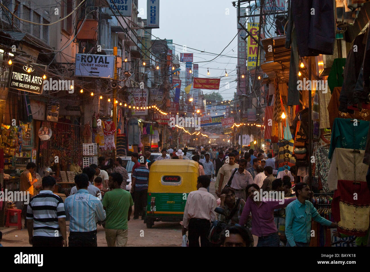 Main Bazaar in Paharganj in Delhi India Stock Photo Alamy