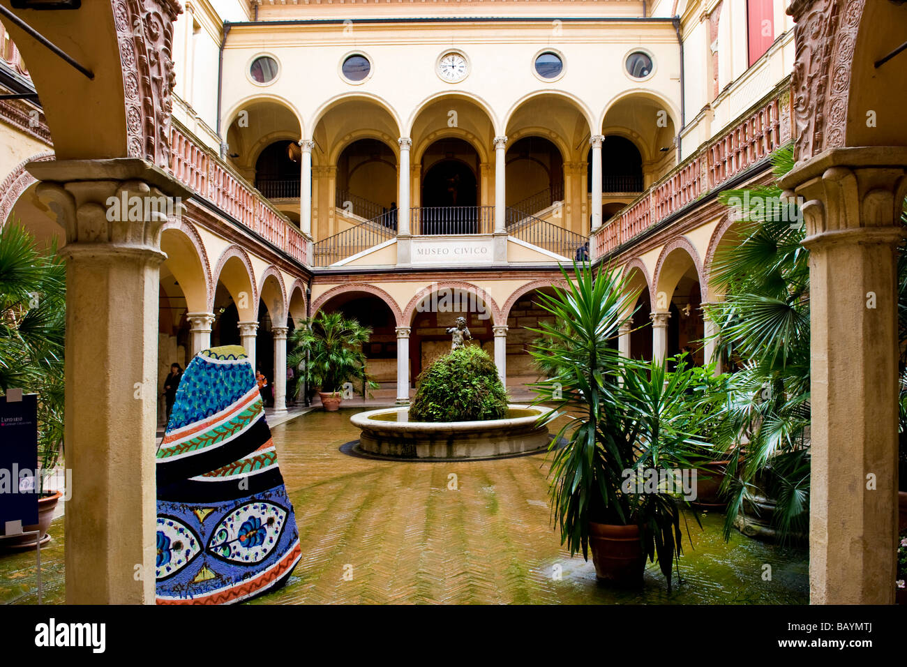 Courtyard of Civic Archaeological Museum Bologna Italy Stock Photo Alamy