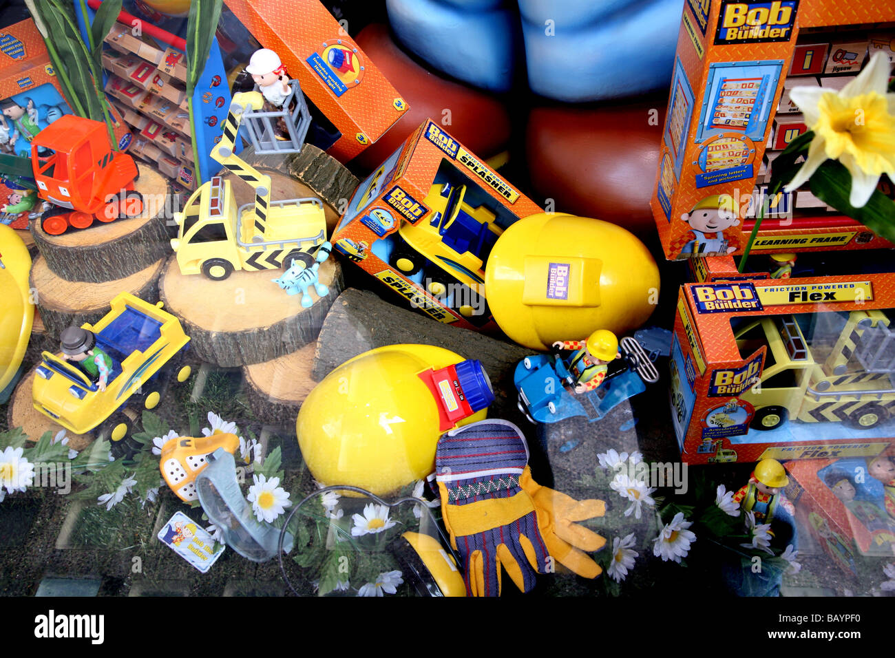 Bob the Builder toys in shop display London Stock Photo