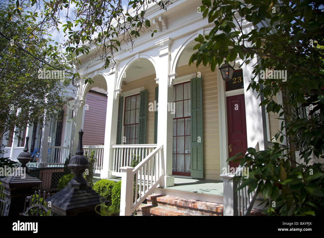 New Orleans Louisiana A home in the Garden District Stock Photo