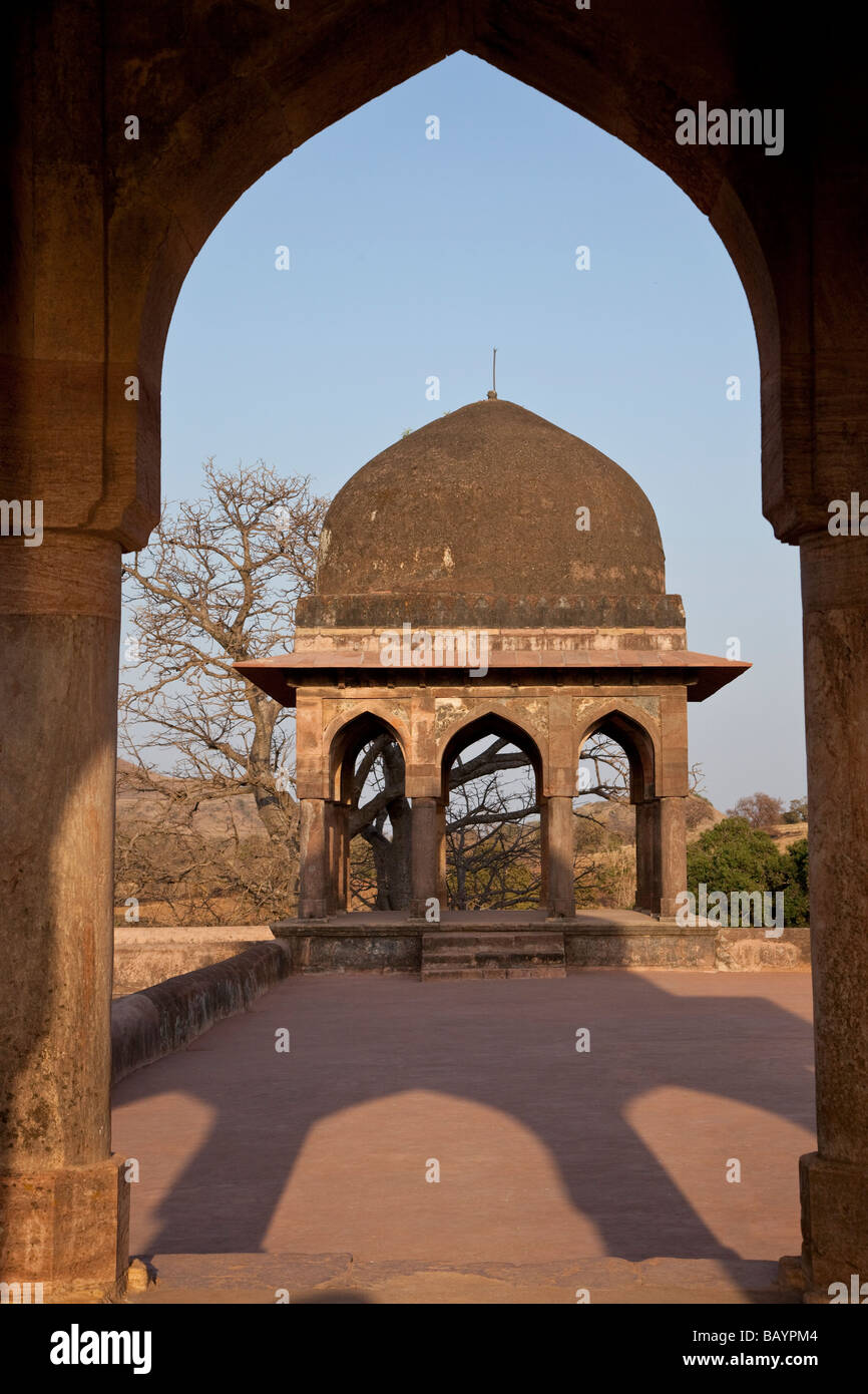 Baz Bahadurs Palace at the Ruins of Mandu in Madhya Pradesh India Stock Photo