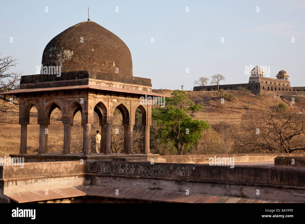 Baz Bahadurs Palace at the Ruins of Mandu in Madhya Pradesh India Stock Photo