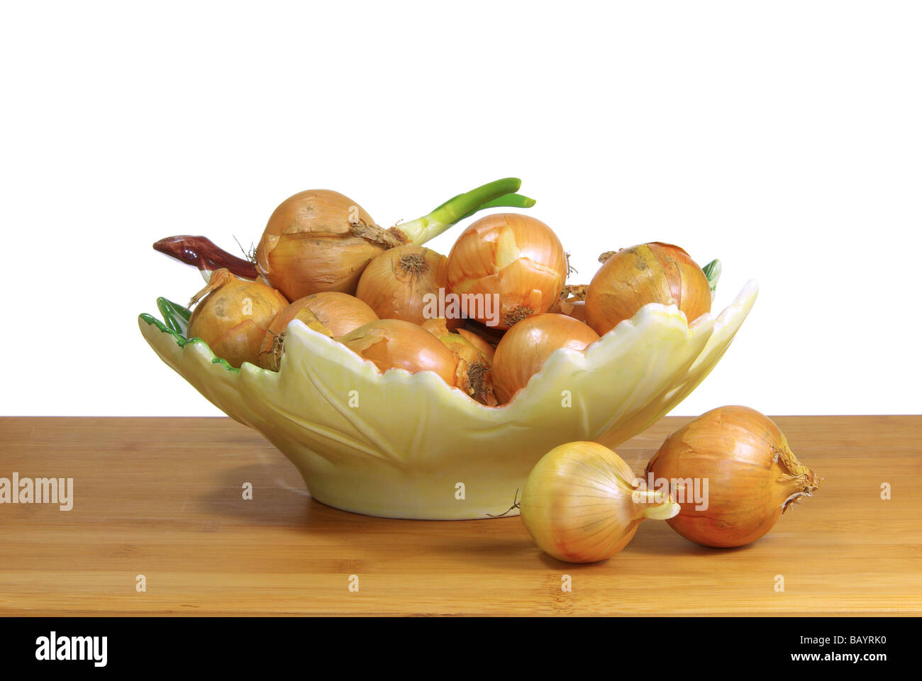 Zwiebel in Schale onion in bowl 03 Stock Photo