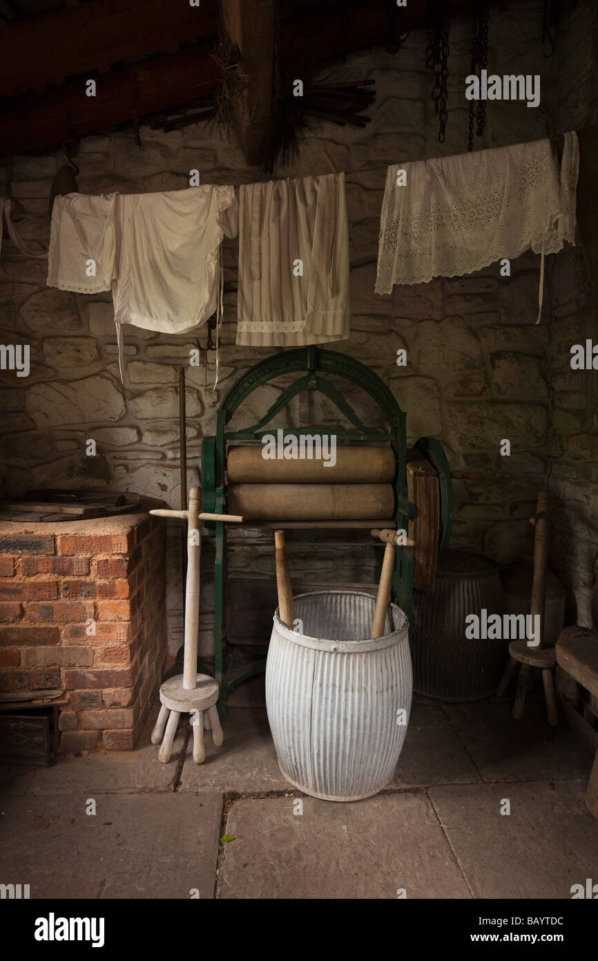 UK Gloucestershire Forest of Dean Soudley Dean Heritage Centre foresters cottage washhouse Stock Photo