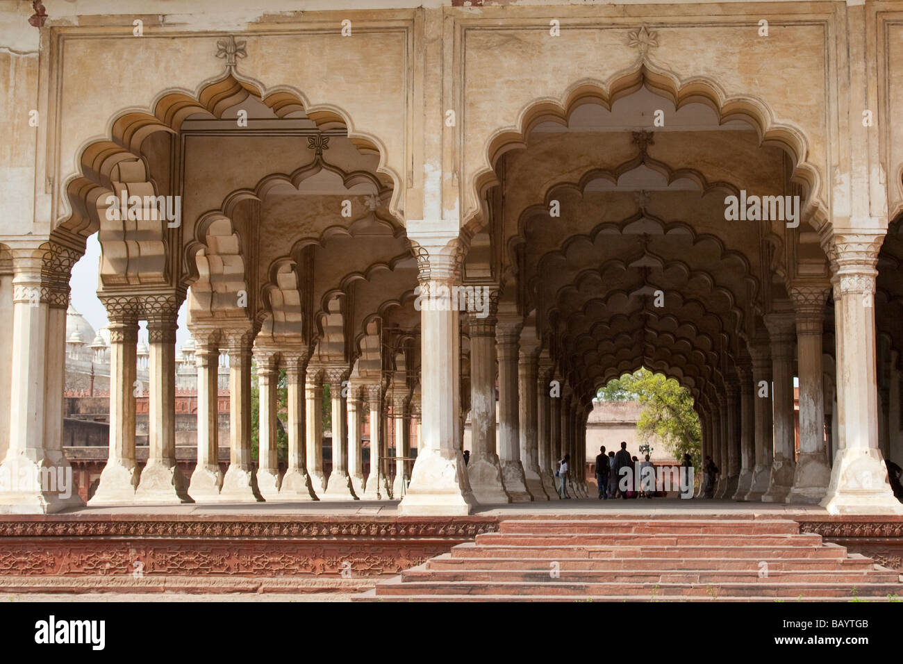 Diwan i Am or Hall of Public Audience at Agra Fort in Agra India Stock Photo