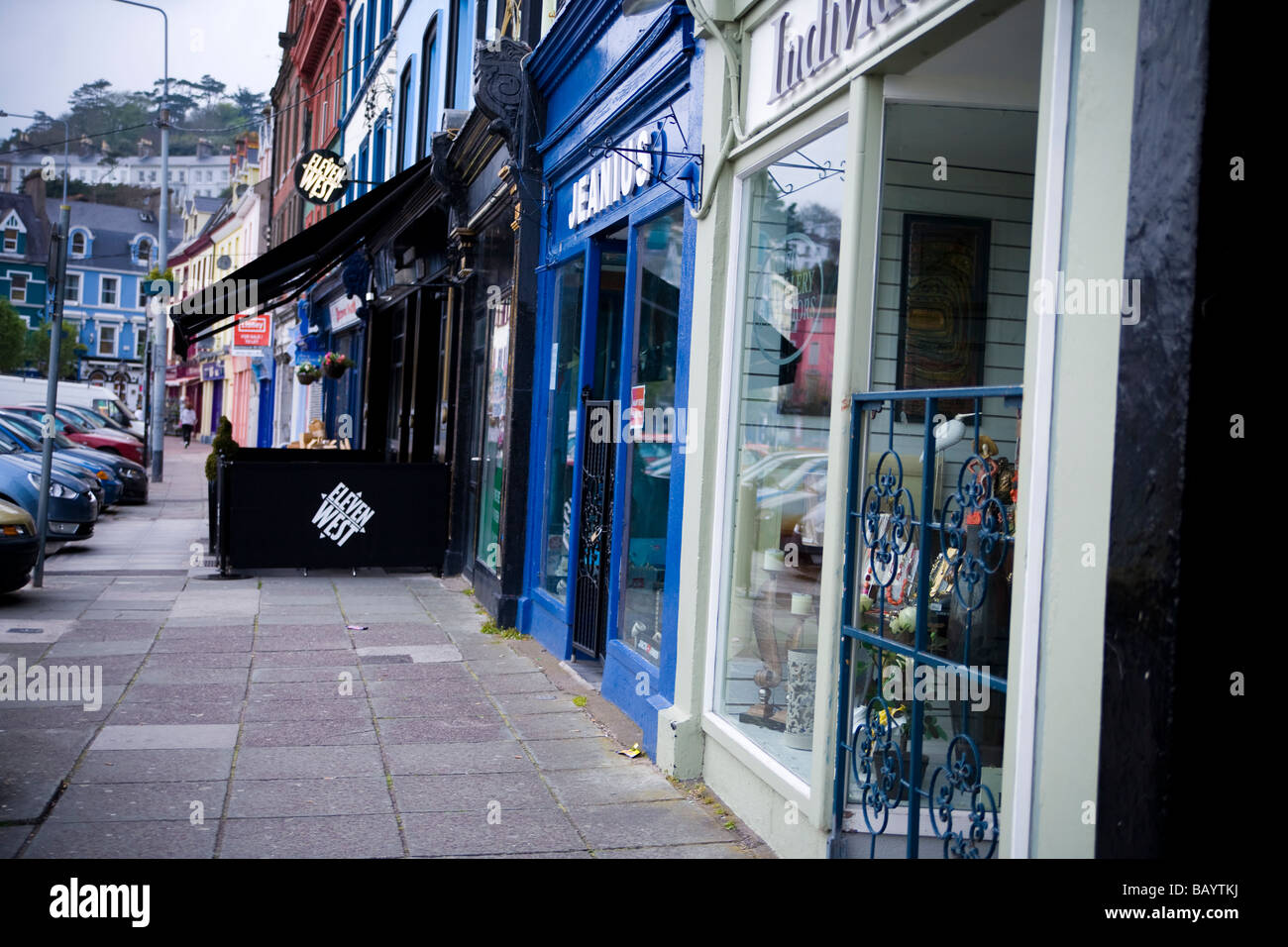 Closed shops in the seaside town of Cobh Ireland Stock Photo Alamy