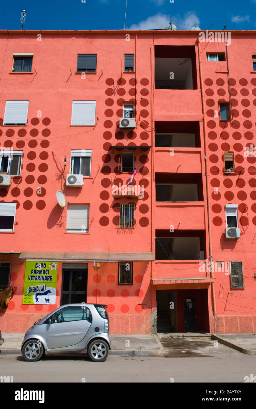 Colourful housing in Tirana Albania Europe Stock Photo Alamy
