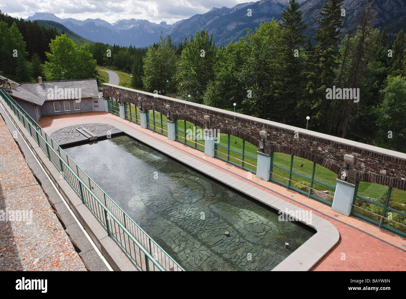Banff Cave and Basin, Banff National Park, Alberta, Cananda Stock Photo