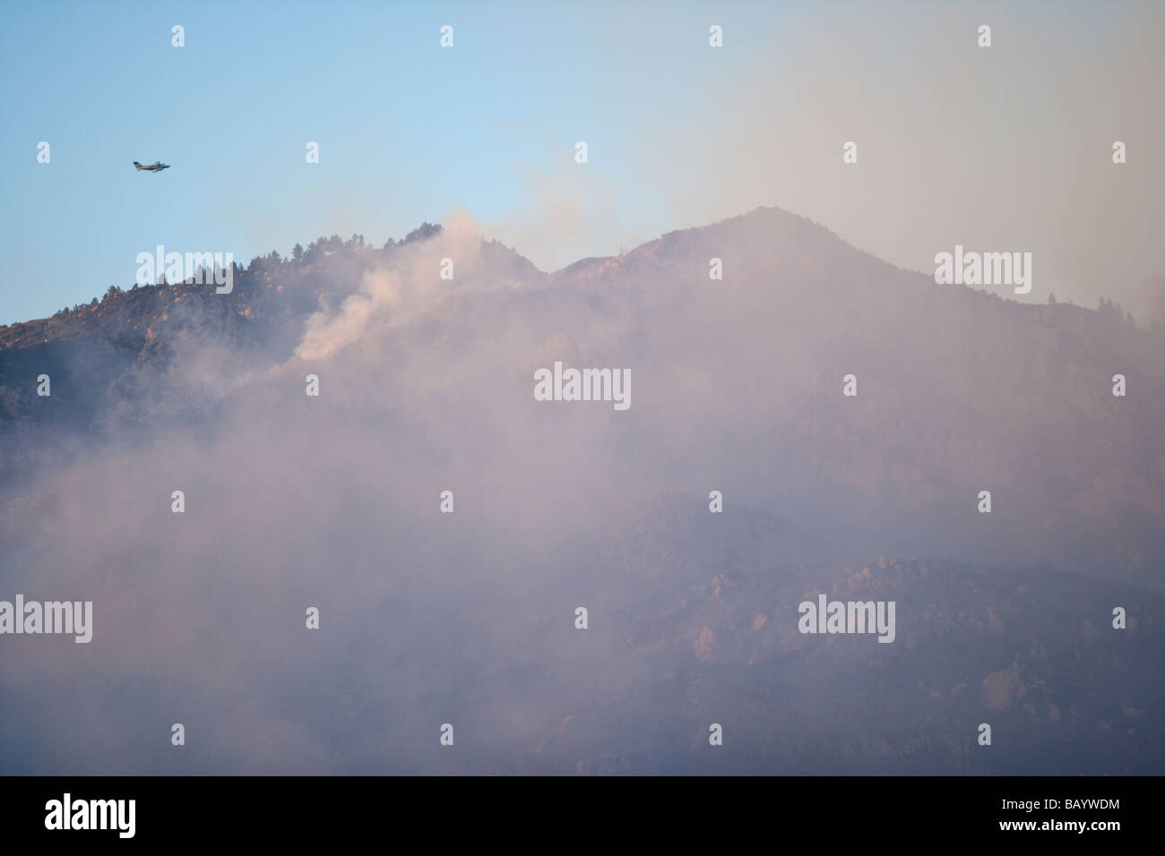 spotter plane Jesusita Fire Santa Barbara California United States of America Stock Photo
