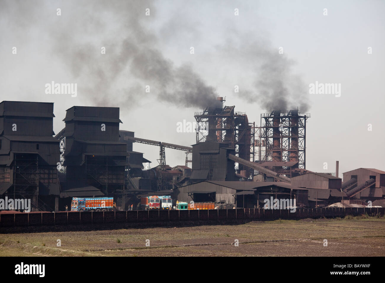 Coal Plant in Uttar Pradesh State in India Stock Photo
