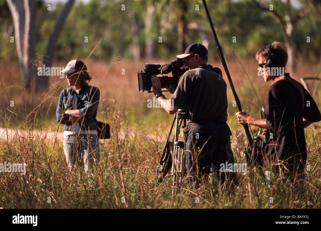 TV crew, Australia Stock Photo