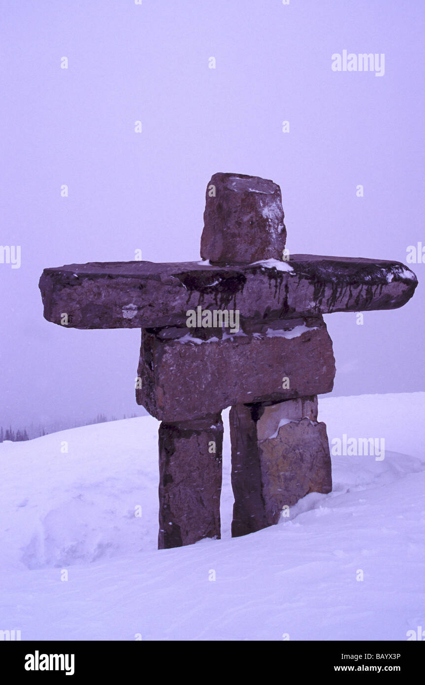 The Inukshuk on Whistler Mountain in the Ski Resort of Whistler British ...