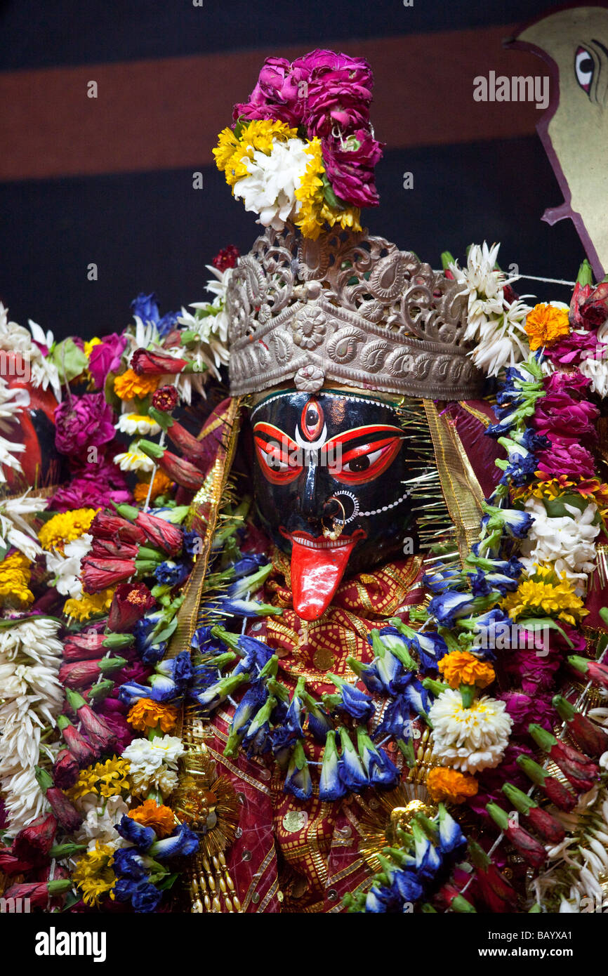 Goddess Kali in Varanasi India Stock Photo