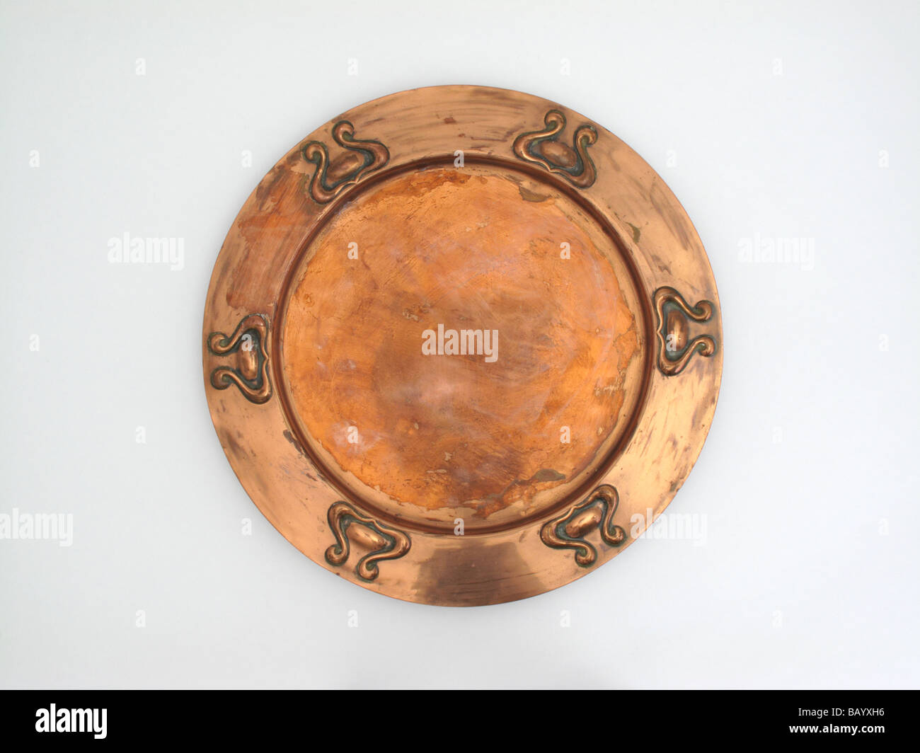 art nouveau copper tray by Beldray circa 1900 Stock Photo