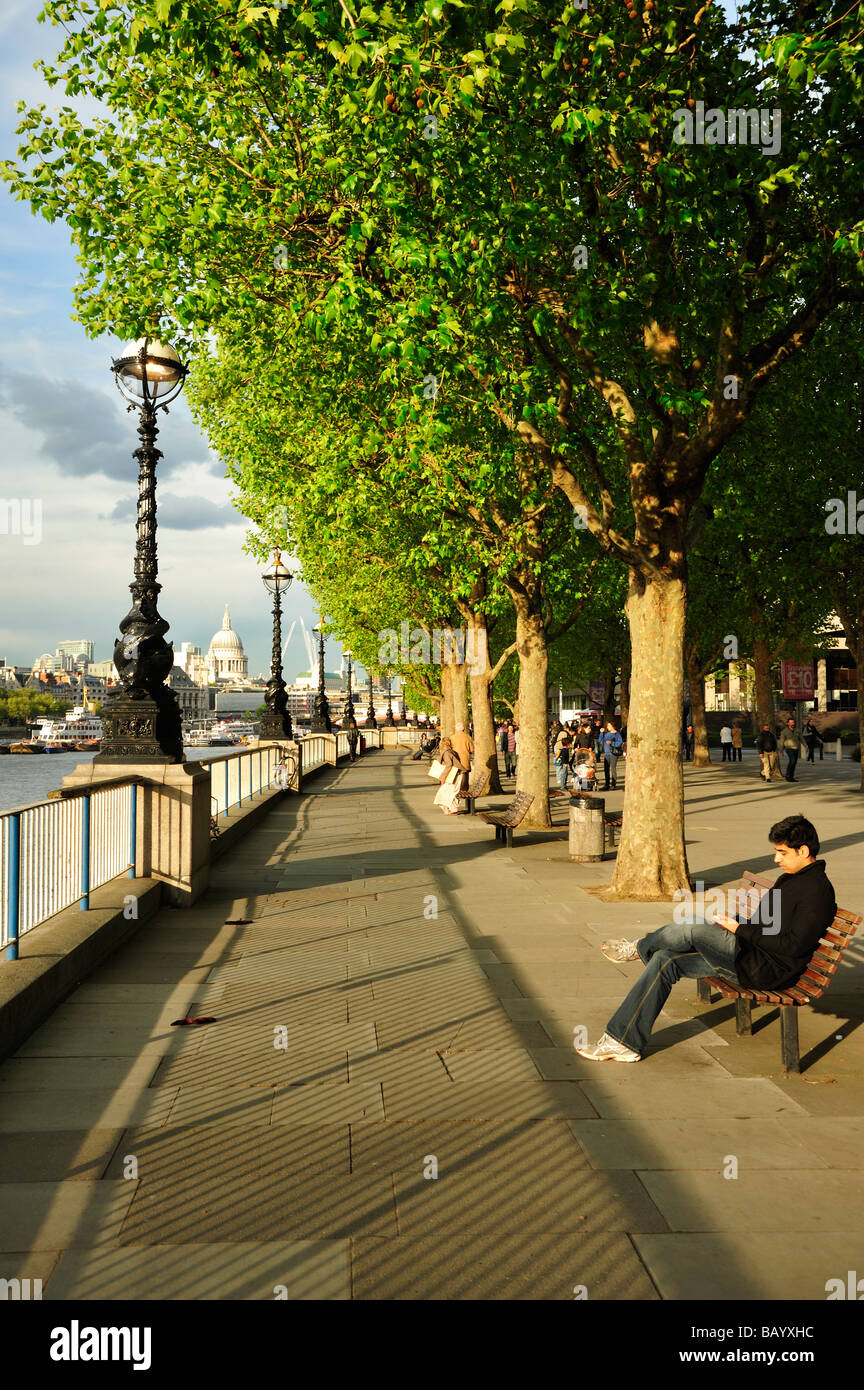 Benches Embankment High Resolution Stock Photography and Images - Alamy