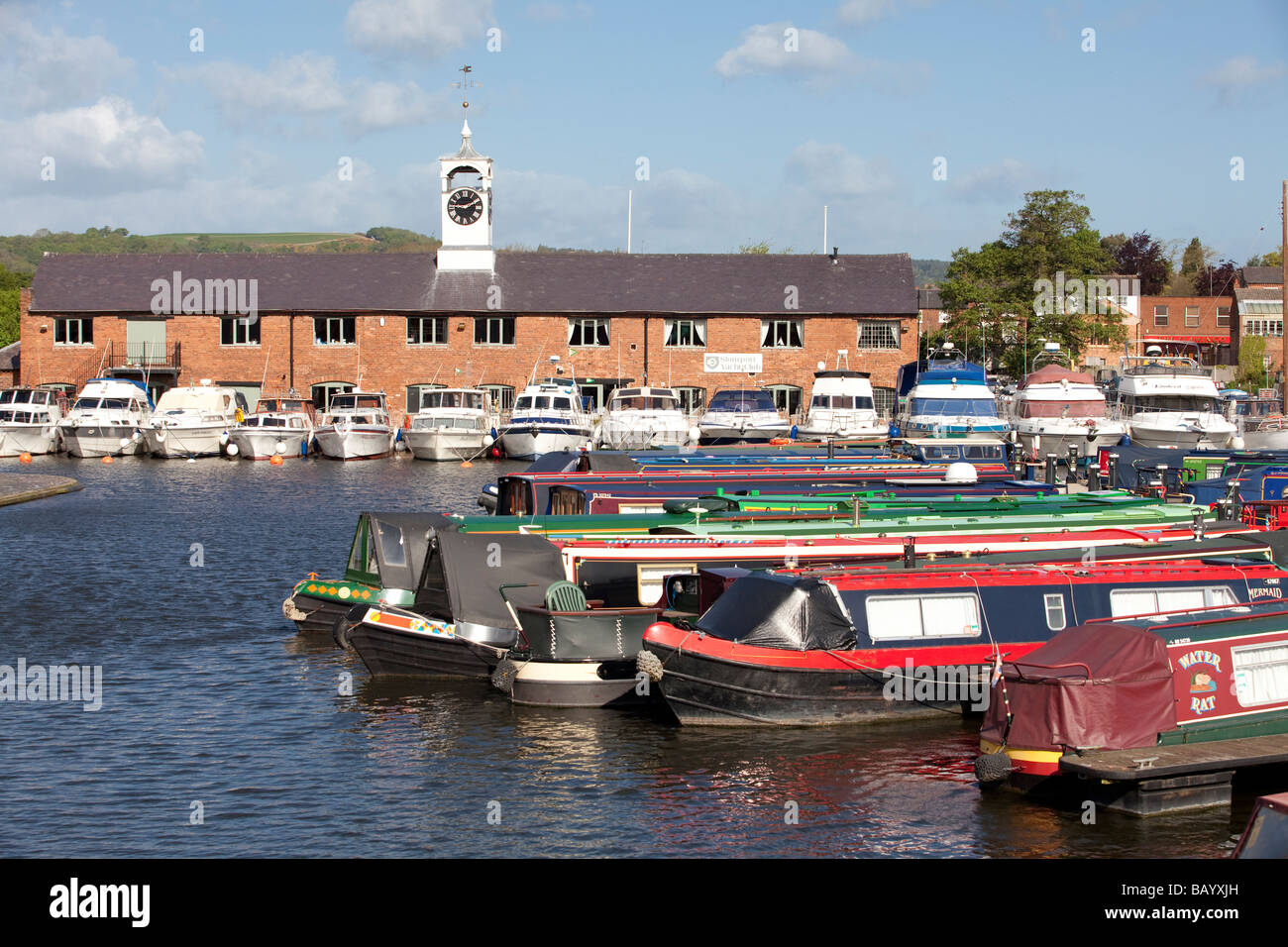 Boats in the marina at Stourport on Severn Worcestershire England UK Stock Photo