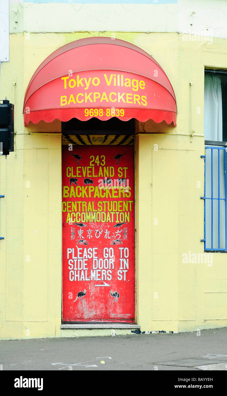 Entrance to a backpackers hostel. Sydney, Australia Stock Photo Alamy