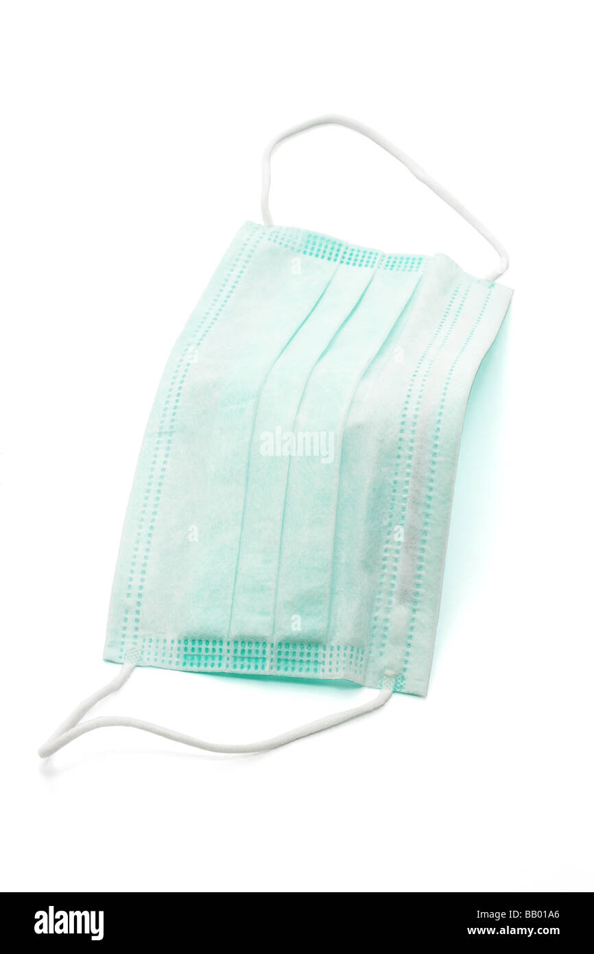 Protective face mask on white background Stock Photo