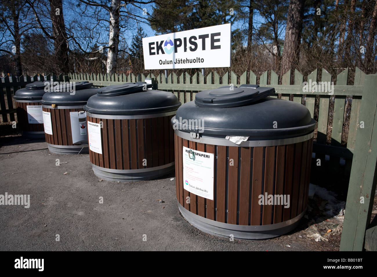 Free communal recyclable materials collection point ecopoint ( Ekopiste ...