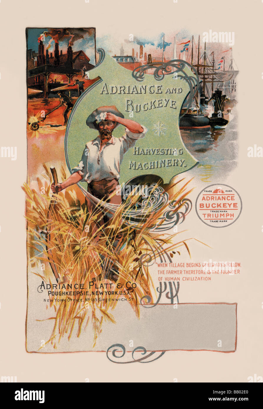 Adriance and Buckeye Harvesting Machinery Stock Photo Alamy